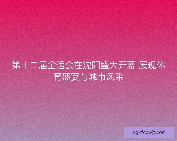 第十二届全运会在沈阳盛大开幕 展现体育盛宴与城市风采